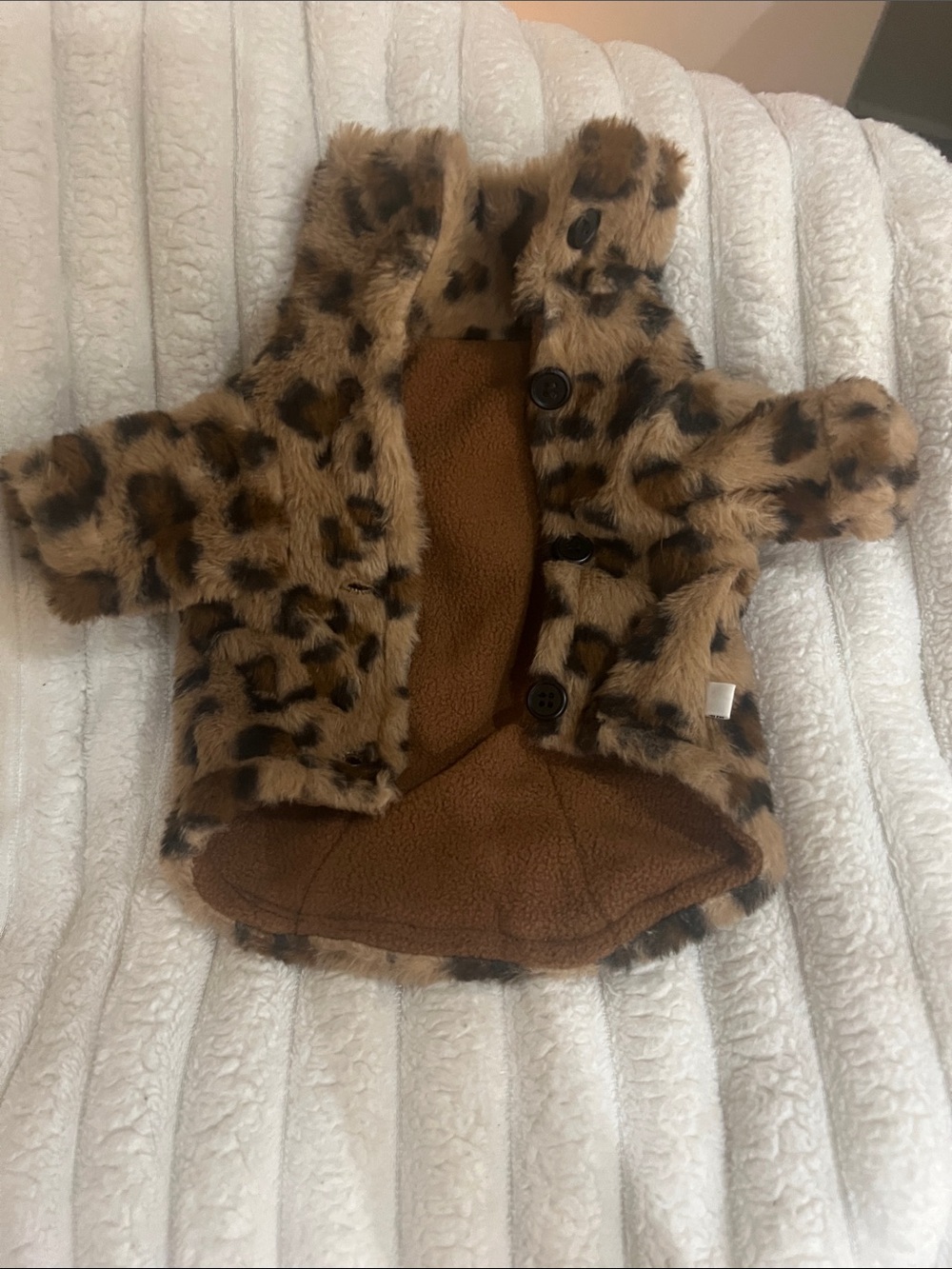 Leopard Print Cozy Cat Jacket for Sphynx Cats - Brown